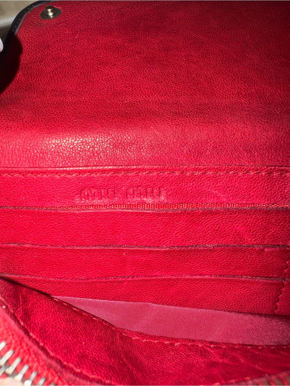 Miu Miu Vintage y2k Red Leather novelty Belt Buckle Wallet. - Picture 9 of 16